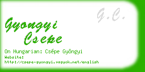 gyongyi csepe business card