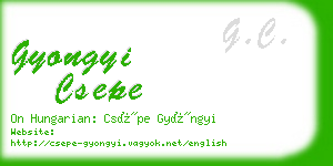 gyongyi csepe business card